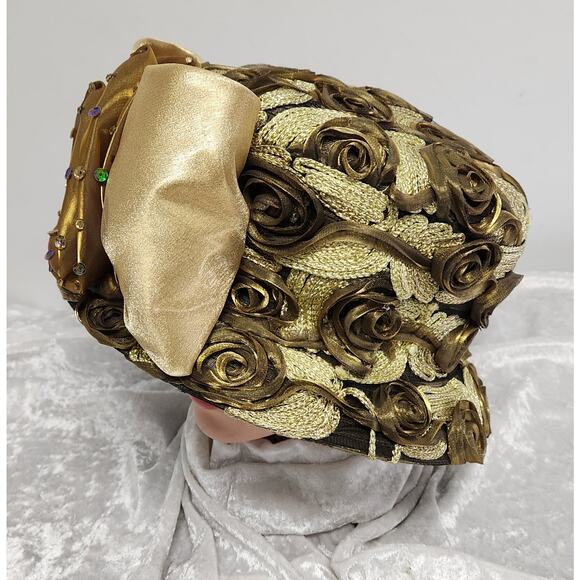 Whittall & Shon Gold & Green Womens Couture Hat main image 7